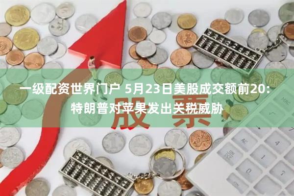 一级配资世界门户 5月23日美股成交额前20: 特朗普对苹果发出关税威胁